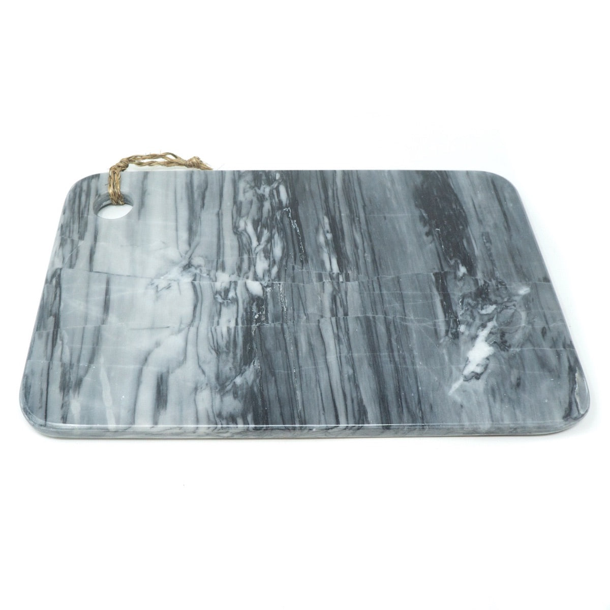 Tabla multi usos de 30 cm x 20 cm x 1 cm para quesos, carnes frías, para servir y desayunar de Mármol natural