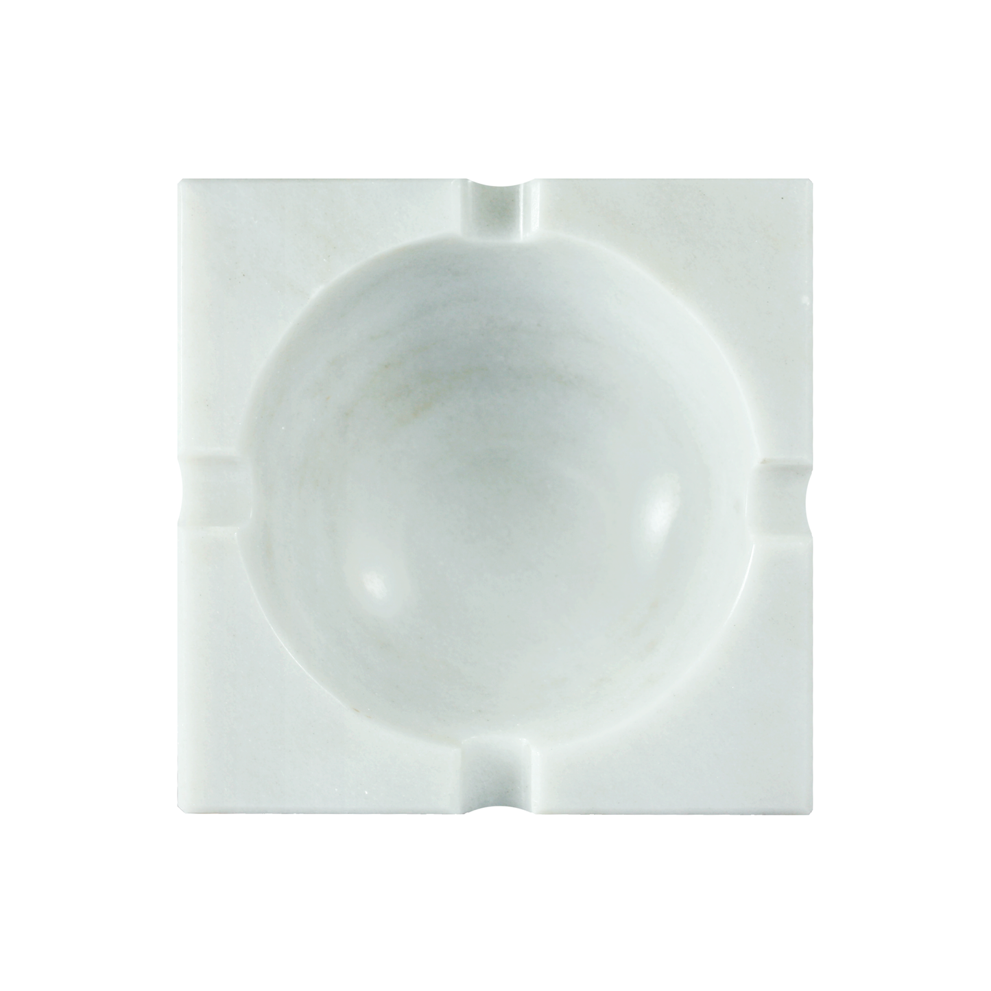 Cenicero Cuadrado de Mármol Natural Blanco Bego