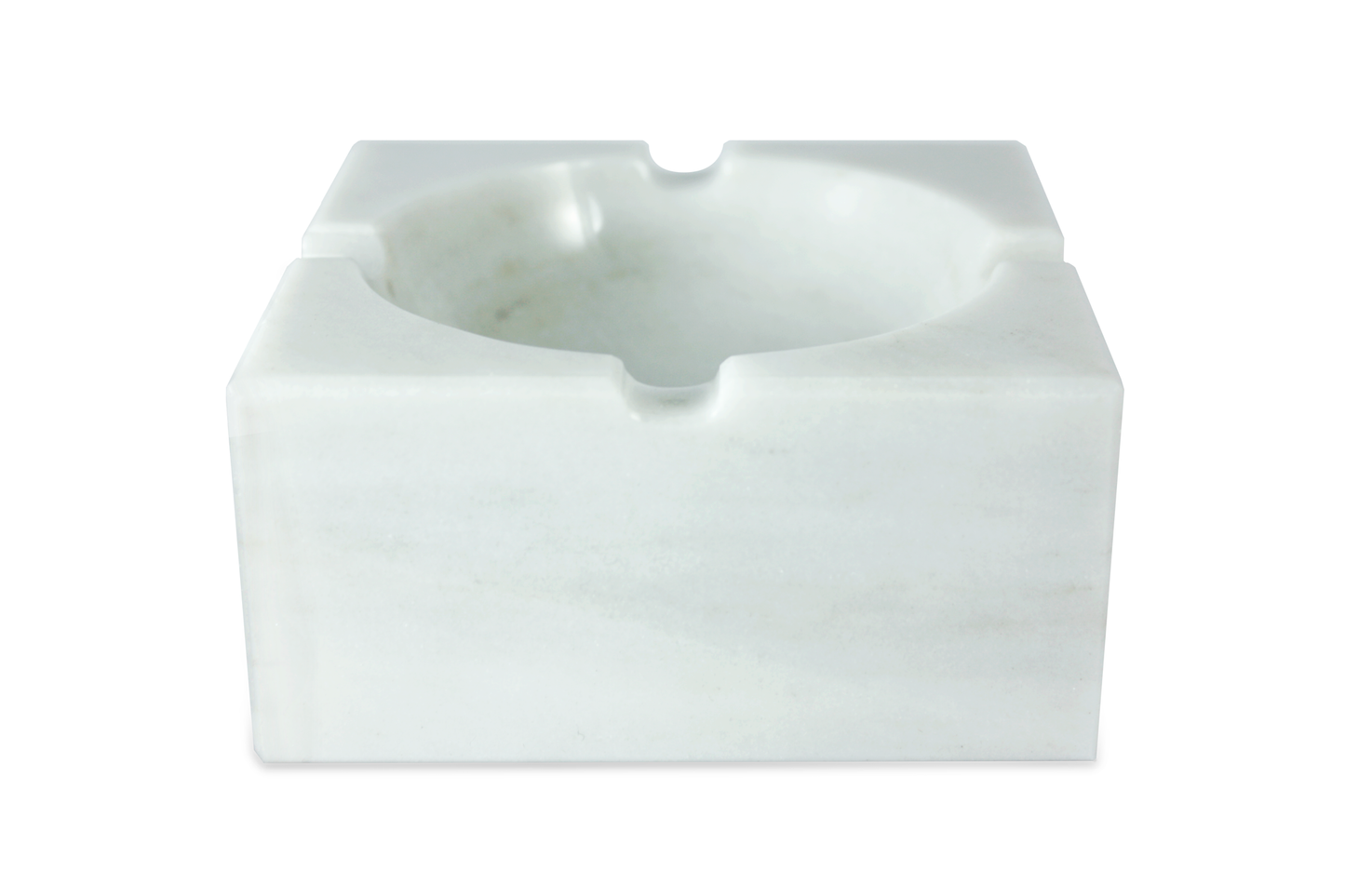 Cenicero Cuadrado de Mármol Natural Blanco Bego
