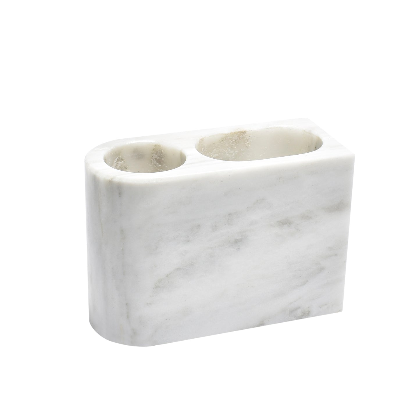 Porta Cepillo de Dientes de Mármol Natural Blanco Bego