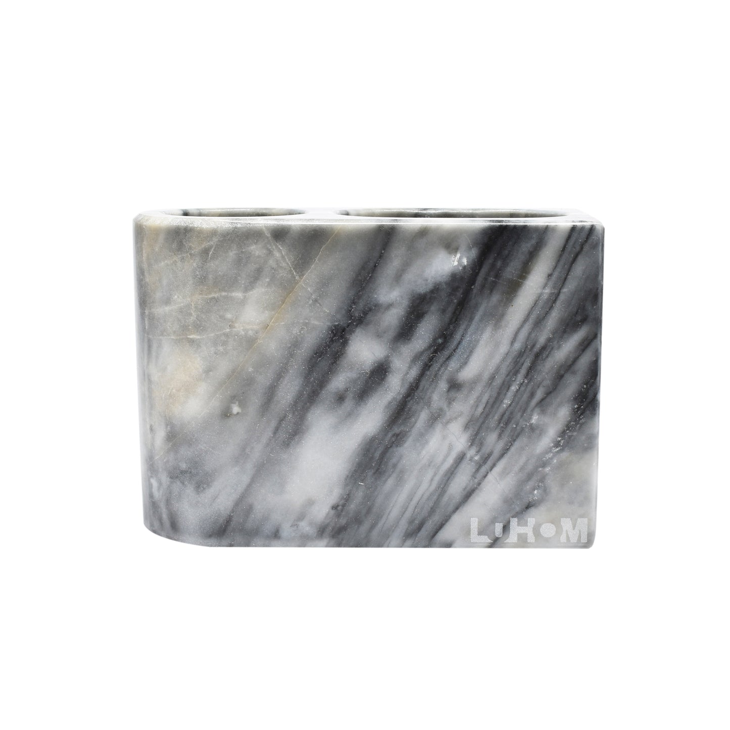 Porta Cepillo de Dientes de Mármol Natural Gris Mazahua