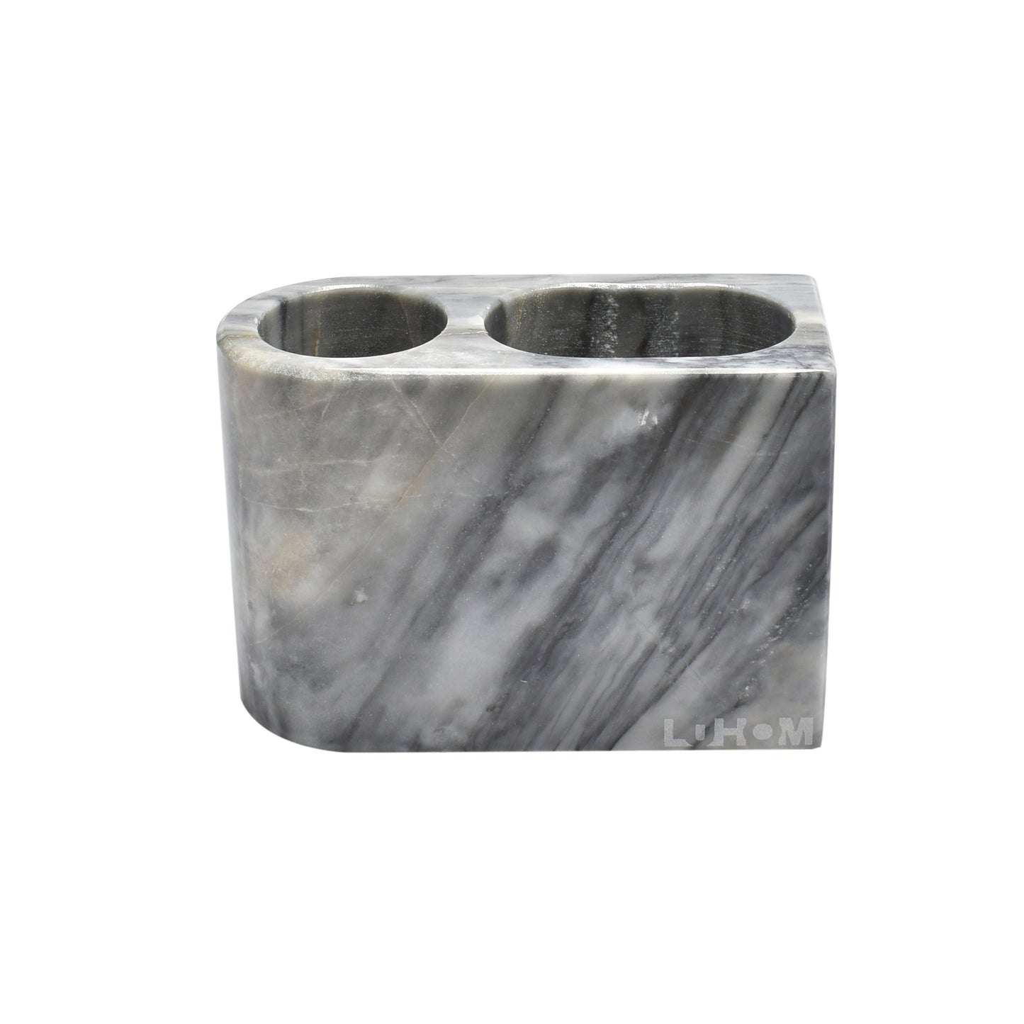 Porta Cepillo de Dientes de Mármol Natural Gris Mazahua