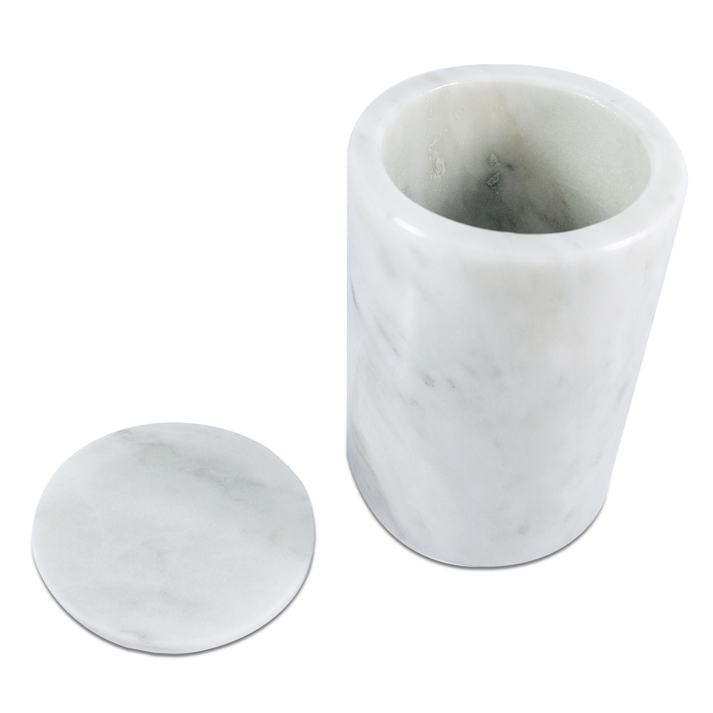 Vaso para Cotonetes de Mármol Natural Blanco Bego