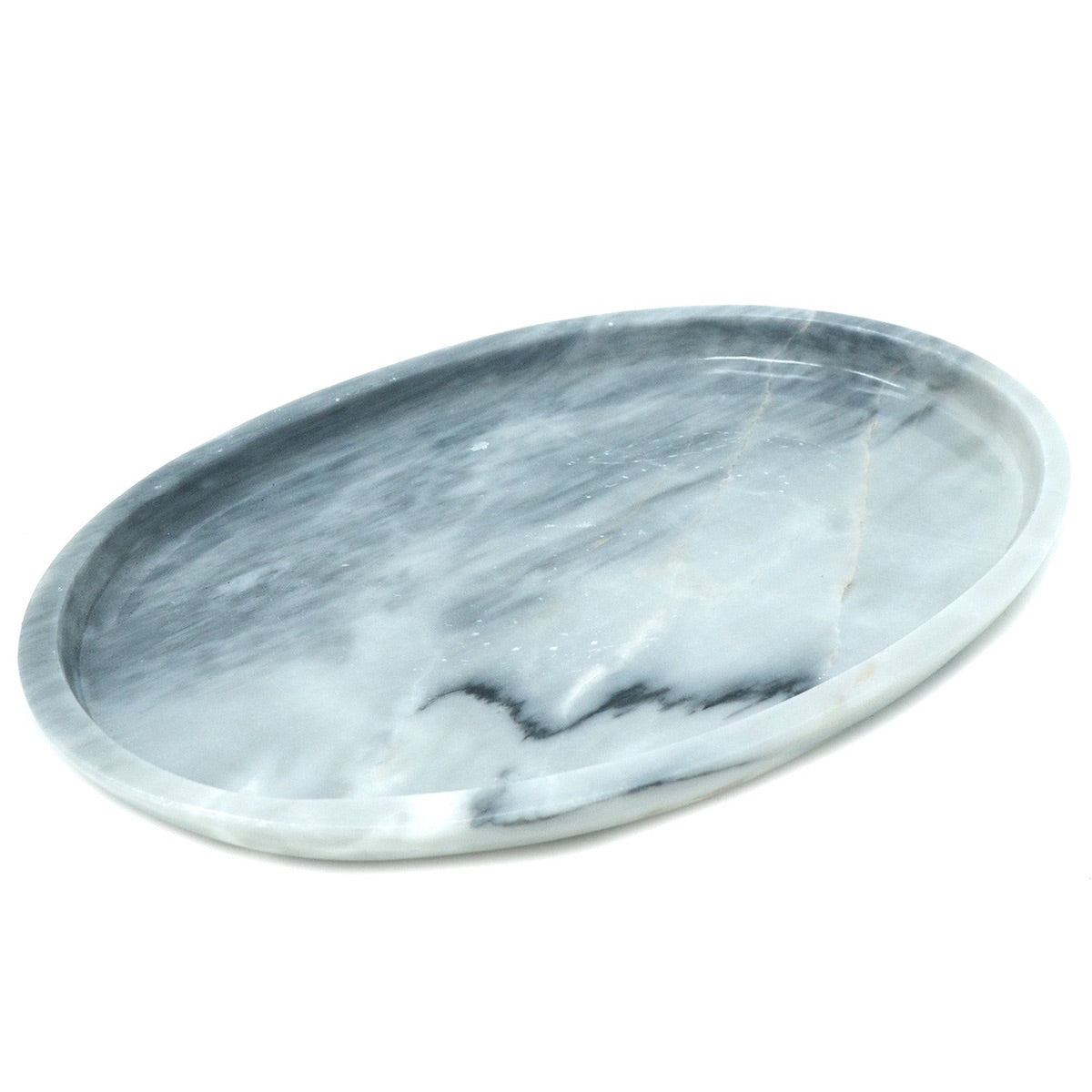 Juego de 6 Tequileros de Mármol Natural con Base en Gris Mazahua