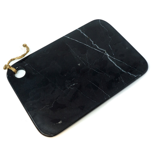 Tabla multi usos de 30 cm x 20 cm x 1 cm para quesos, carnes frías, para servir y desayunar de Mármol natural