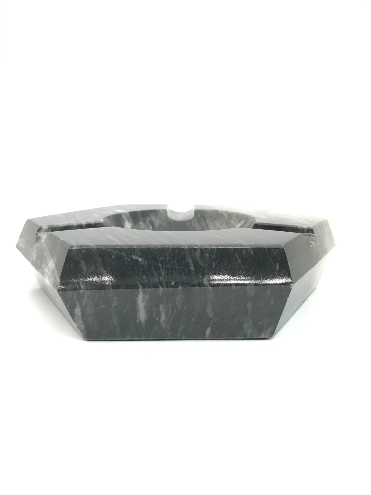 Cenicero para Puro Hexagonal de Mármol Natural Gris Mazahua