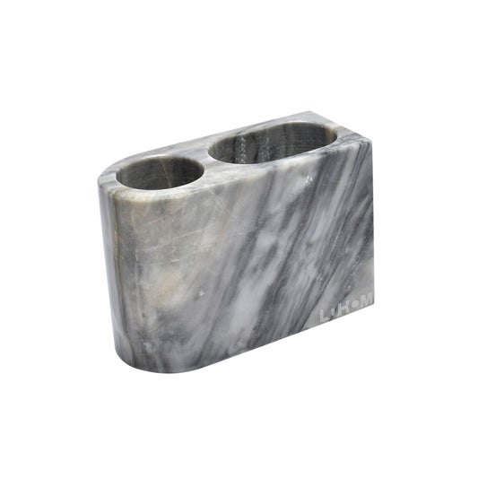 Porta Cepillo de Dientes de Mármol Natural Gris Mazahua