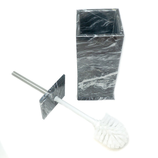 Escobilla para Baño de Mármol Natural Gris Mazahua